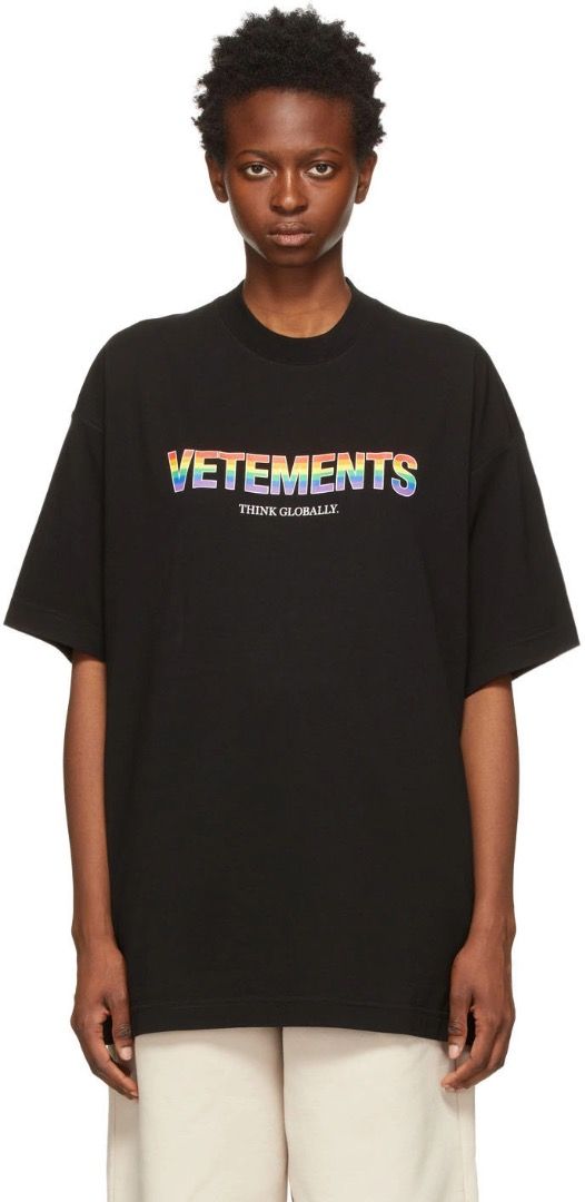 Vetements - S/S 21 - “Think Differently” Tee (Category: Tshirts & Polo Shirts ) located in Manila. Submitted by graymatter_ (Listing ID 1463443933, Image 1). Description: Vetements - S/S 21 - “Think Differently” Tee Tagged Size: L Condition: 9.5/10 Material: 100% Cotton Made in: Portugal Dimensions Length: 29 Width: 22.5 Shoulder: 19 Sleeve: 9.5.