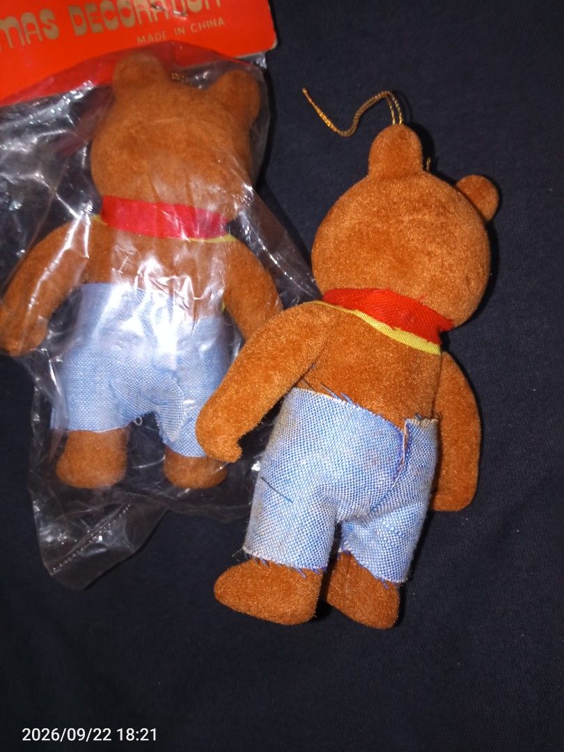 Vintage Bear Christmas Decors (Category: Vintage Collectibles) located in Davao. Submitted by banana.pancake (Listing ID 1463508715, Image 3). Description: Christmas Tree Ornaments take all 3pcs for 200 90s bear Christmas decor.