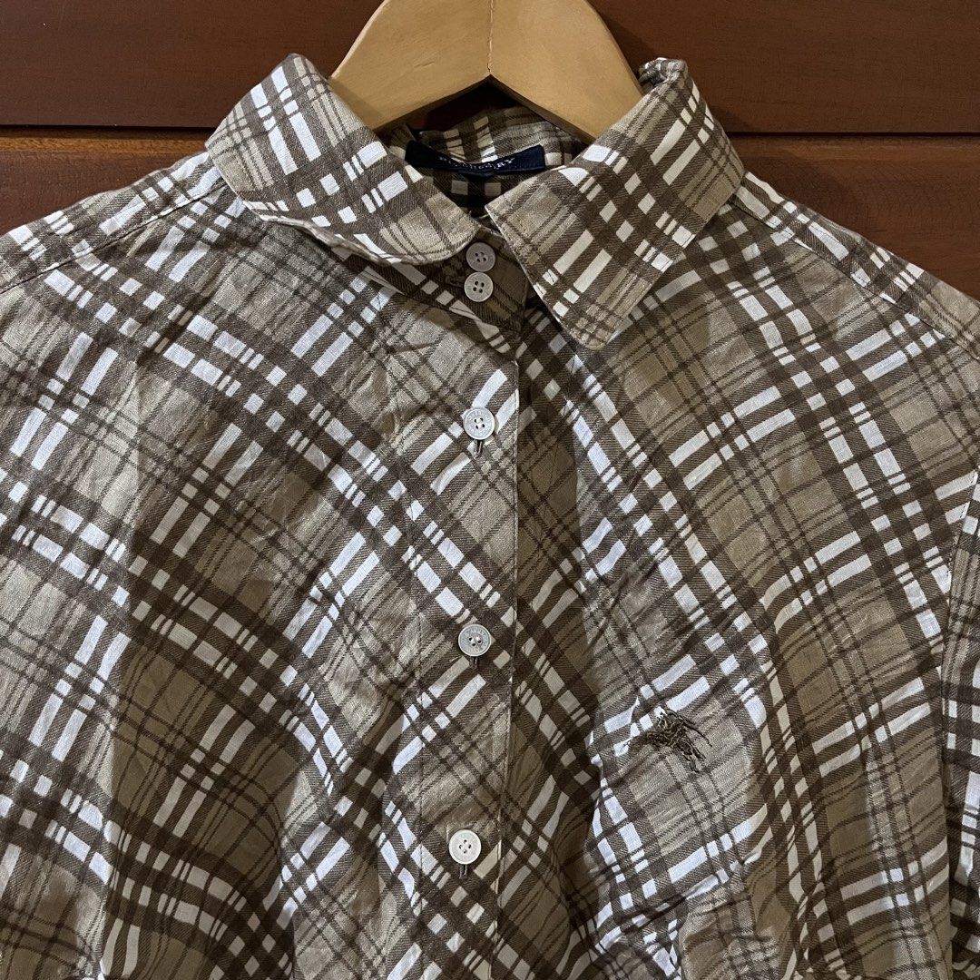 Vintage burberry plaid blouse (Category: Luxury Apparel) located in Taguig. Submitted by maniladept. (Listing ID 1463502468, Image 2). Description: Vintage burberry plaid blouse Authentic Japan release Size:46 Fits to medium womens No any flaws Good as new Negotiable Dm.