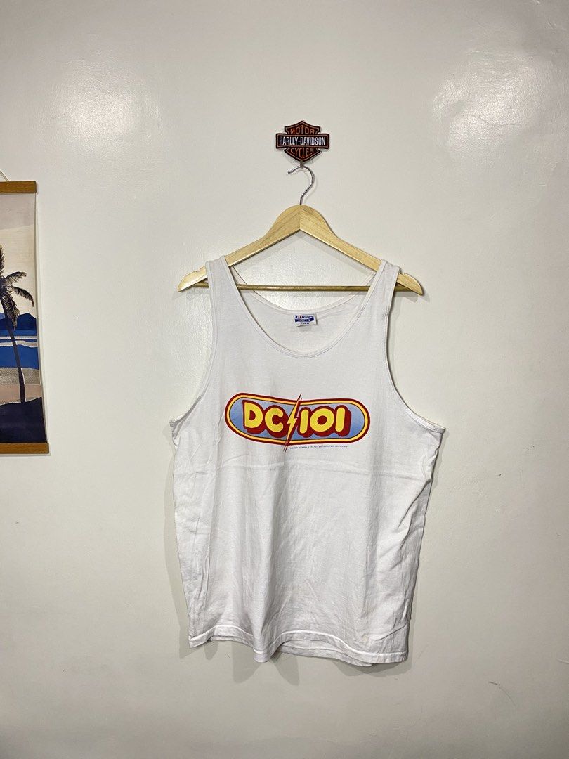 Vintage dc 101 sleeveless shirt (Category: Tshirts & Polo Shirts ) located in Cebu City. Submitted by thrift_grail (Listing ID 1463413828, Image 1). Description: Excellent condition Single stitch on the hem Size XL on tag Dimes 22w 29.5L Color rate 9.5/10 Cebu city 📍.
