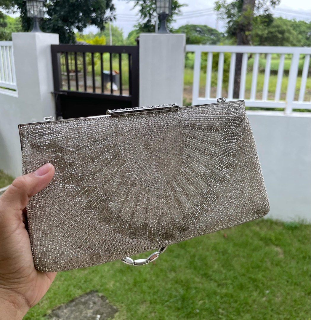 Vintage Handcrafted Formal Beaded clutch (Category: Clutches) located in Bulacan. Submitted by thriftbagcollections (Listing ID 1463463501, Image 2). Description: Vintage Handcrafted Formal Beaded clutch,Excellent condition!Approx;H-4.5”W-8”.