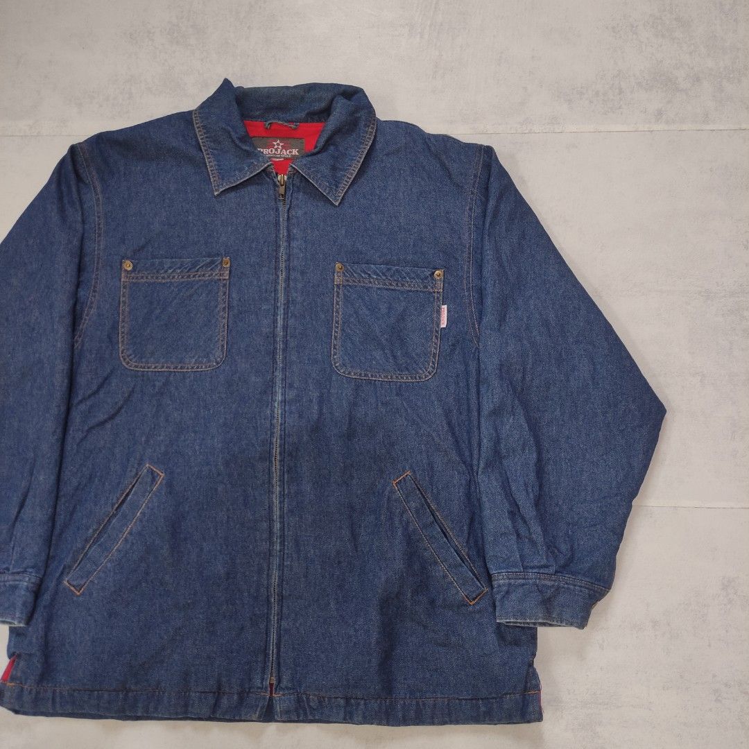 Vintage Projack Work Jacket (Category: Coats, Jackets and Outerwear) located in Bulacan. Submitted by thriftlockerph (Listing ID 1463360044, Image 2). Description: Size: fits M-L Dimension: 27L 22W Condition: 8.5/10.