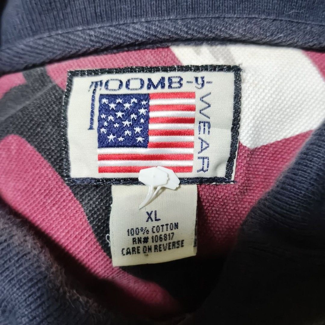 Vintage Toomby Polo (Category: Tshirts & Polo Shirts ) located in Quezon City. Submitted by rodthrift00 (Listing ID 1463369921, Image 3). Description: Best Fit: XL Dimension(WxL) : 22x32.5 Condition: 10 Issue: NA.