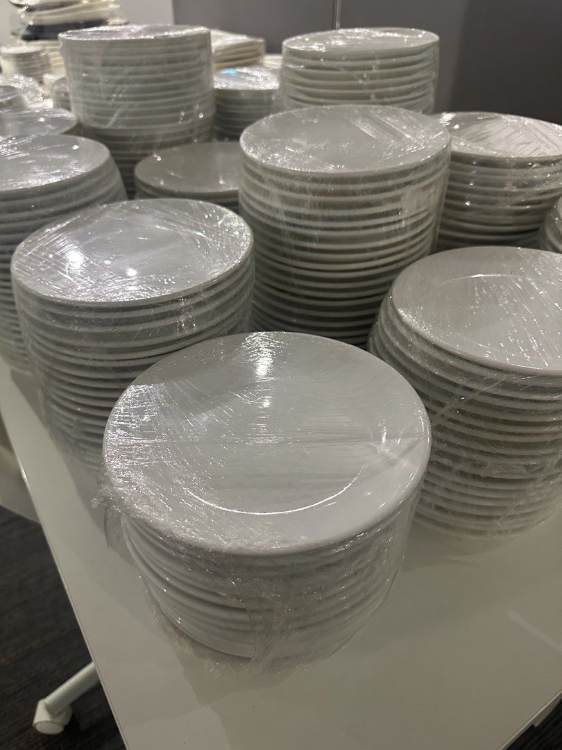 White Ceramic Plates Stackable Dinnerware (Category: Dinnerware & Cutlery) located in Kuala Lumpur. Submitted by ash.liuwm (Listing ID 1463496412, Image 3). Description: - Stack of white ceramic plates - Each plate measures approximately 18cm diameter ( sharing plate ) - Individually wrapped in plastic for cleanliness - Ideal for parties, events, restaurant or everyday dining - Ample quantity available - Clean and ready for immediate use RM5 for 
