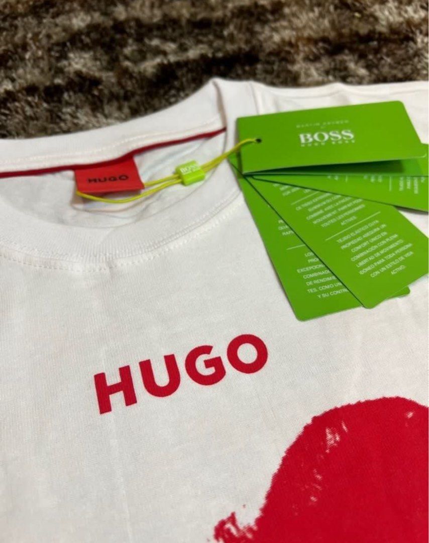 White Cheeta Hugo Boss Original Tshirt (Category: Tshirts & Polo Shirts ) located in Manila. Submitted by actd_luxury (Listing ID 1463542375, Image 2). Description: m: 21x27.