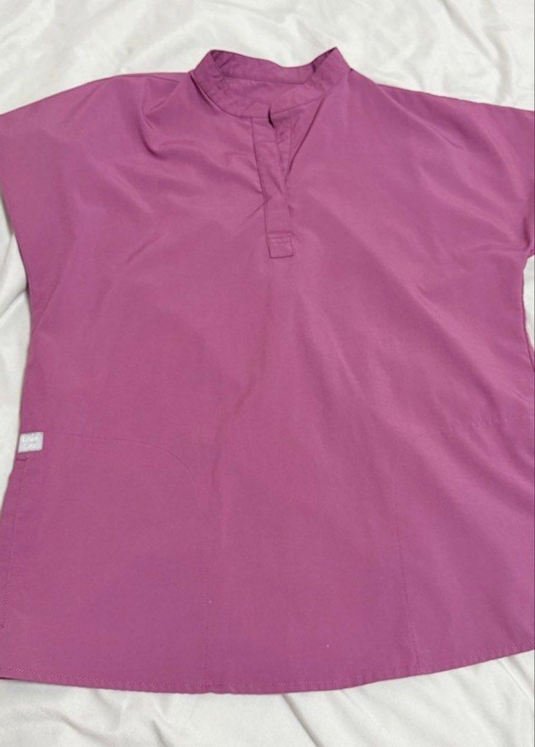 White Coat Scrub Top Mauve (Category: Others Tops) located in Manila. Submitted by anne_co (Listing ID 1463331810, Image 2). Description: White Coat Scrub Top (Mandarin) - size M Barely used.
