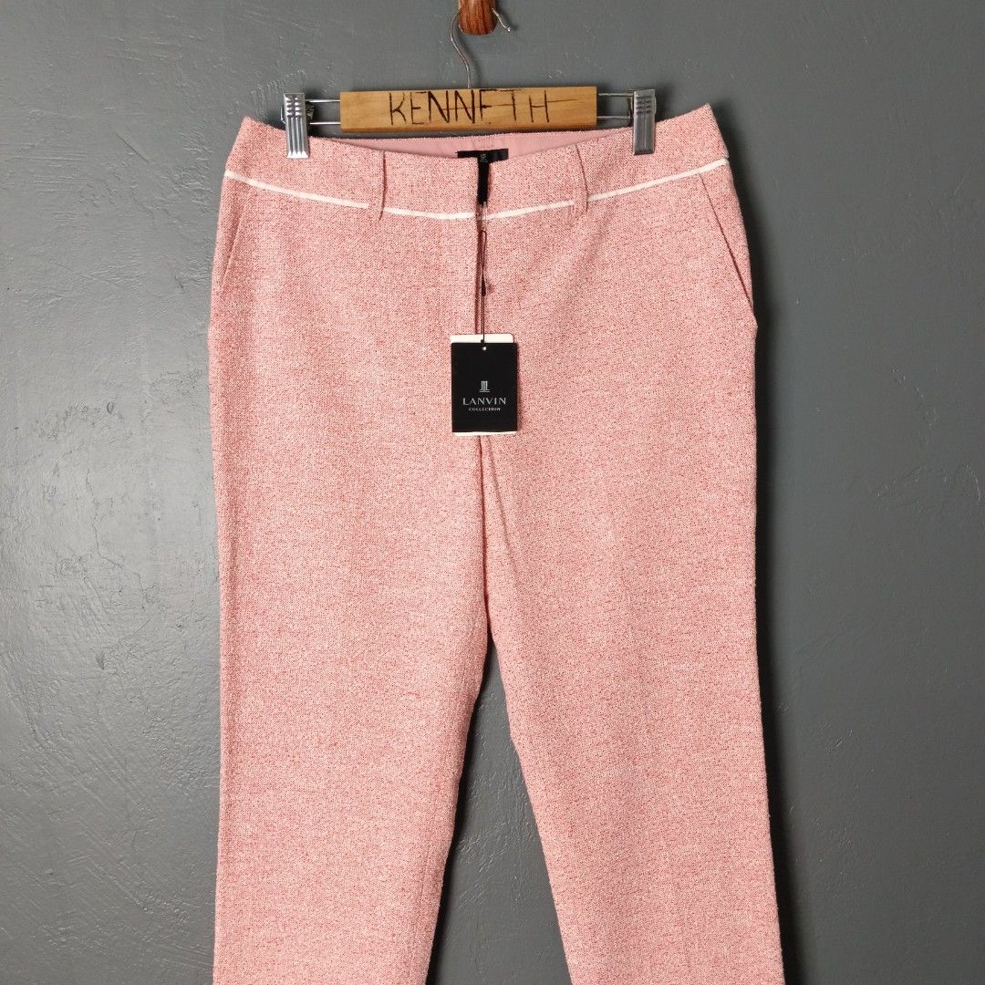 Women's - Lanvin - Tweed (Category: Other Bottoms) located in Bacolod City. Submitted by drop.ph (Listing ID 1463442594, Image 1). Description: Lanvin - Japan - Tweed Pants Authentic *Fits 28-29 (Actual Tape) Length - 35, Leg Opening - 6.5 *Brand New w Tags *No Flaws *Price: 1,800php *Add SF if outside Bacolod City.