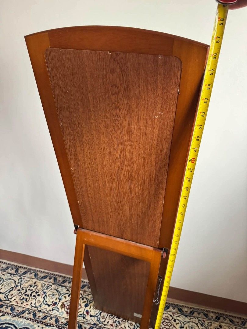 Wooden Full Length Standing Mirror (Category: Mirrors) located in Quezon City. Submitted by dannikkishoppe2 (Listing ID 1463369152, Image 3). Description: Wooden Full Length Standing Mirror ‼️₱3000‼️ In good condition Please manage your expectations as there might be minimal flaws. Color may vary due to lighting, it may appear darker or lighter in person. Check photos first before buying. Please refrain from purchasing if you are particular about