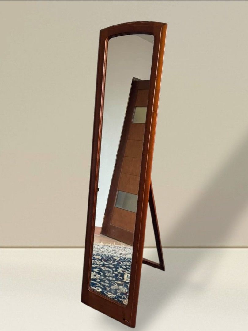 Wooden Full Length Standing Mirror (Category: Mirrors) located in Quezon City. Submitted by dannikkishoppe2 (Listing ID 1463369152, Image 1). Description: Wooden Full Length Standing Mirror ‼️₱3000‼️ In good condition Please manage your expectations as there might be minimal flaws. Color may vary due to lighting, it may appear darker or lighter in person. Check photos first before buying. Please refrain from purchasing if you are particular about