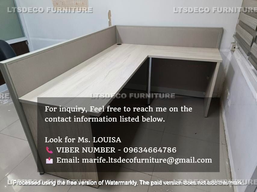 WORKSTATION MODULAR TABLES CUBICLES OFFICE PARTITION FURNITURES (Category: Office Furniture & Fixtures) located in Quezon City. Submitted by ltsdecofurniture (Listing ID 1463345730, Image 1). Description: 👉Are you looking for WORKSTATION, MODULAR CUBICLES OFFICE PARTITION, and OFFICE FURNITURE SUPPLIER? LTSDECO Furniture, is direct supplier, manufacturer, and trusted provider of high quality, affordable and durable modular office divider partiti