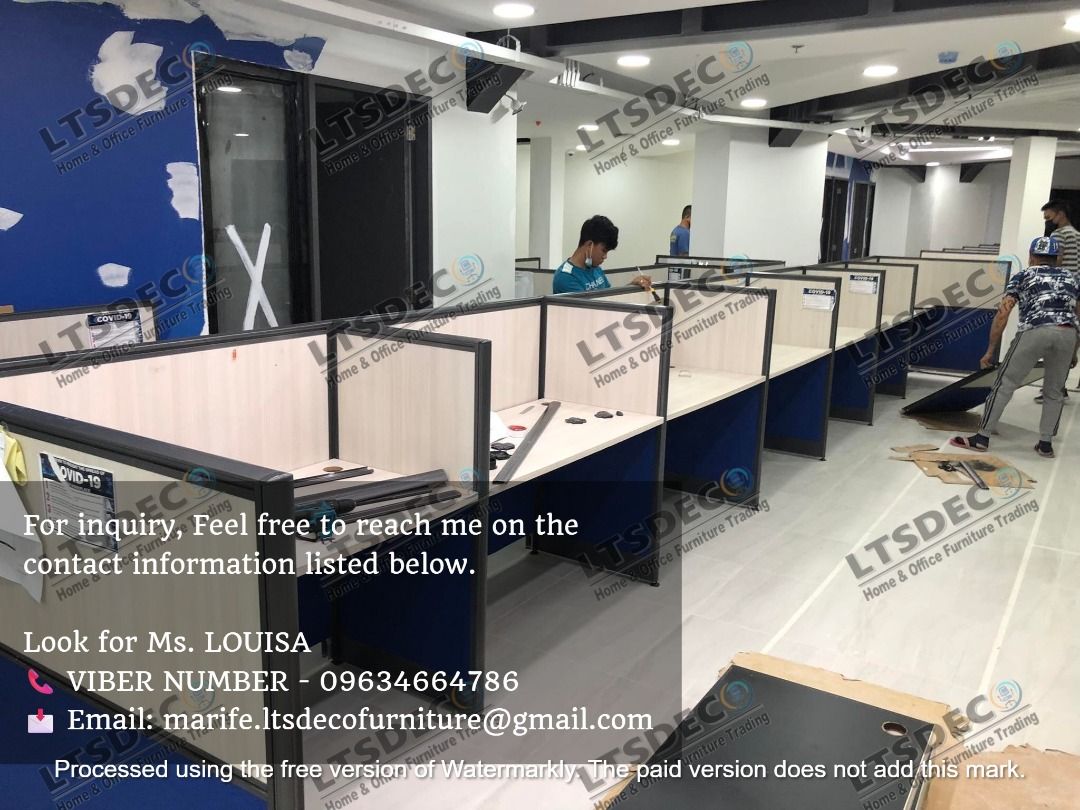 WORKSTATION TABLE MODULAR OFFICE PARTITION CUSTOMIZED (Category: Office Furniture & Fixtures) located in Quezon City. Submitted by ltsdecofurniture (Listing ID 1463332481, Image 3). Description: 👉Are you looking for WORKSTATION, MODULAR CUBICLES OFFICE PARTITION, and OFFICE FURNITURE SUPPLIER? LTSDECO Furniture, is direct supplier, manufacturer, and trusted provider of high quality, affordable and durable modular office divider partition, home a