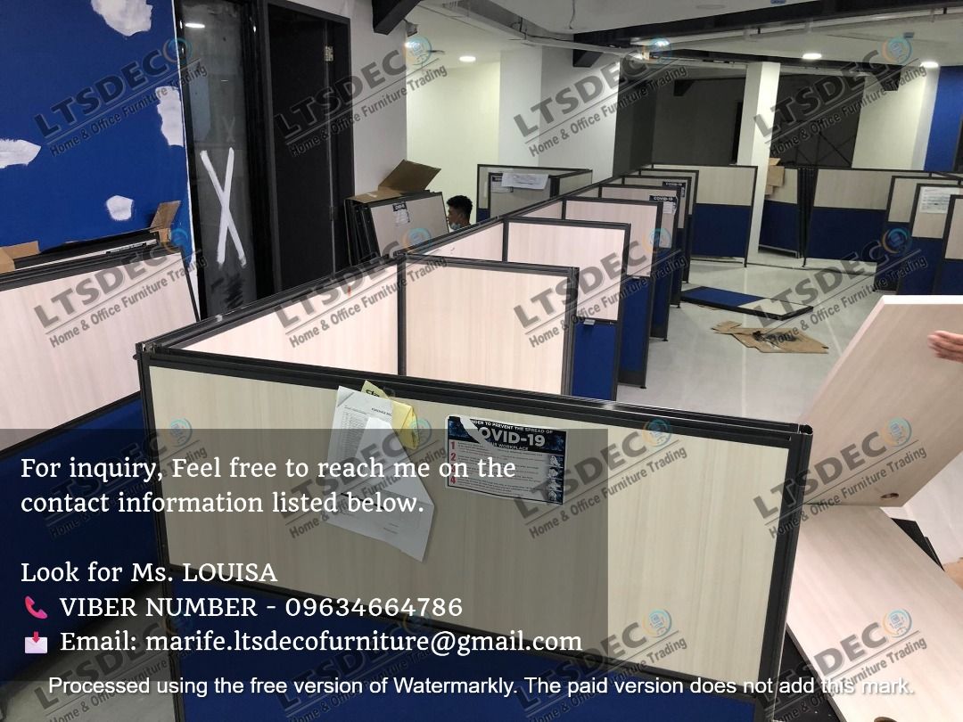 WORKSTATION TABLE MODULAR OFFICE PARTITION CUSTOMIZED (Category: Office Furniture & Fixtures) located in Quezon City. Submitted by ltsdecofurniture (Listing ID 1463332481, Image 2). Description: 👉Are you looking for WORKSTATION, MODULAR CUBICLES OFFICE PARTITION, and OFFICE FURNITURE SUPPLIER? LTSDECO Furniture, is direct supplier, manufacturer, and trusted provider of high quality, affordable and durable modular office divider partition, home a