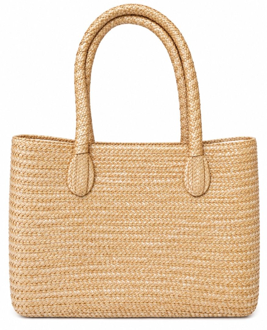 Woven Straw Tote Bag with Braided Handles (Category: Beach Bags) located in Digos. Submitted by gretchende09789 (Listing ID 1463553629, Image 1). Description: - Classic straw tote bag - Made from natural woven material - Features stylish braided top handles - Rectangular shape, ideal for everyday or beach - Simple, chic, and easy to carry design.