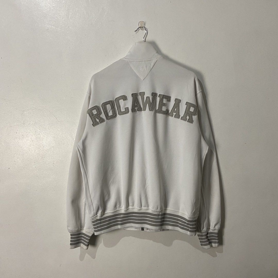 Y2K Rocawear Track Jacket (Category: Coats, Jackets and Outerwear) located in Bayambang. Submitted by KilluaWantsThrift917 (Listing ID 1463462019, Image 2). Description: Y2k Rocawear Track Jacket Size Medium on Tag Width: 25 Length: 28 Color Rate: 9.8/10 Excellent Condition No Issue.