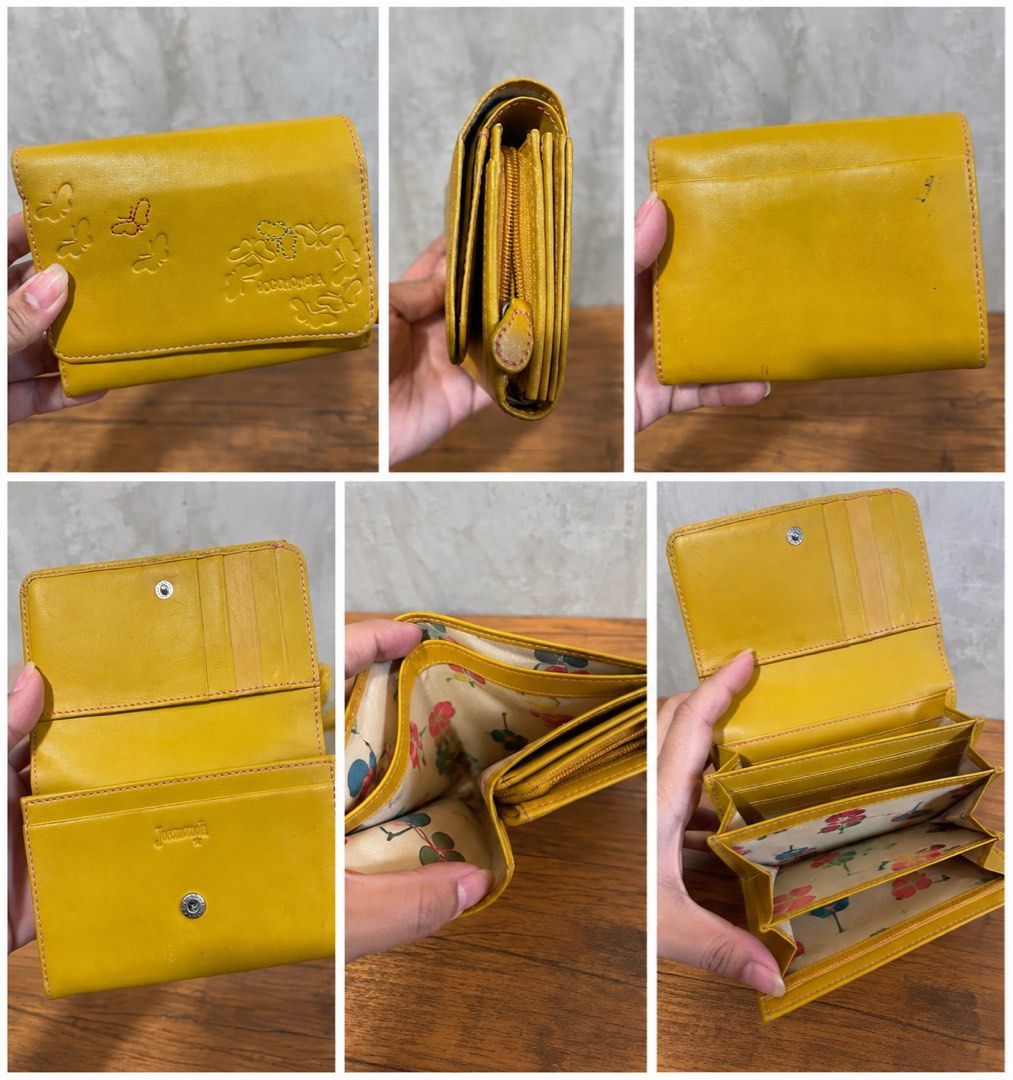 yellow Jocomomola leather folding wallet (Category: Wallets & Card holders) located in San Fernando. Submitted by dntjapansurpluselyu (Listing ID 1463459519, Image 1). Description: .