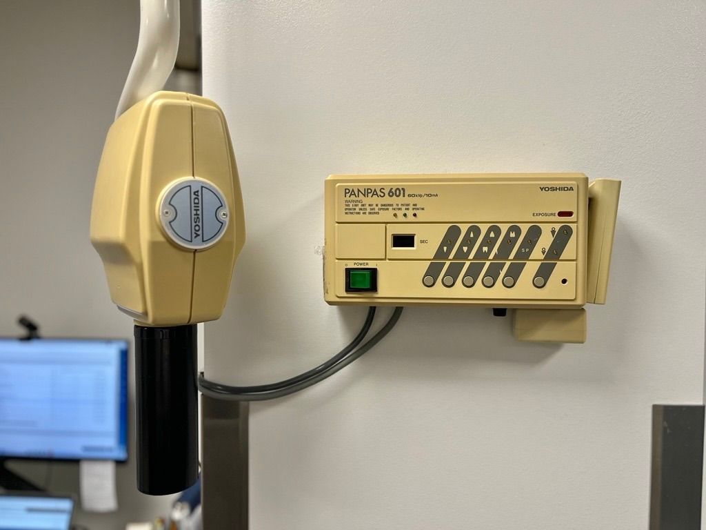 YOSHIDA PANPAS 601 Dental X-Ray Machine (Category: Medical Supplies & Tools) located in Quezon City. Submitted by qc_usedsurplusmaterials.ph (Listing ID 1463396346, Image 1). Description: Reliable wall-mounted dental radiography unit suitable for dental clinics, diagnostic centers, and training facilities. Specifications - Brand: YOSHIDA - Model: PANPAS 601 - Type: Dental X-Ray Unit - Mounting: Wall Mounted - Output: 60kVp / 10mA - Origin: Japan 