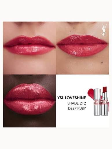 YSL Loveshine Lipstick 212 Deep Ruby (Category: Makeup) located in Pasay City. Submitted by keynbloom (Listing ID 1463521030, Image 3). Description: fixed price brandnew with box.