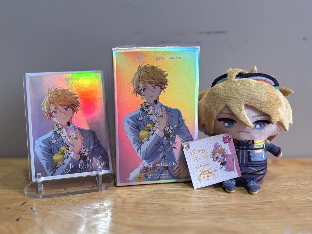 Yu Q. Wilson Eau de Parfum (Category: Fragrance & Deodorants) located in Pasig City. Submitted by meowmeow.micha (Listing ID 1463473528, Image 1). Description: - sealed - holographic card included - pape not included location: pasig city mop: gcash, gotyme mod: sdd, j&t, lbc.