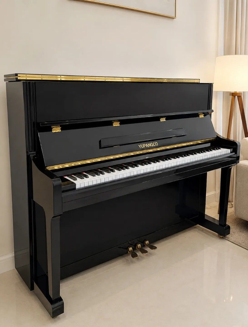 YUPANGCO Upright Piano - Black (Category: Musical Instruments) located in Quezon City. Submitted by marvincaoile (Listing ID 1463351665, Image 1). Description: - Elegant black upright piano from YUPANGCO - Features three functional pedals - Shiny black finish with sophisticated gold trim accents - Adds a touch of class to any room - Ready to find its new home PERFECT PITCH SM MEGAMALL 5TH FLOOR BUILDING B. FOR MORE INFORMATION PLEASE CALL 0927777