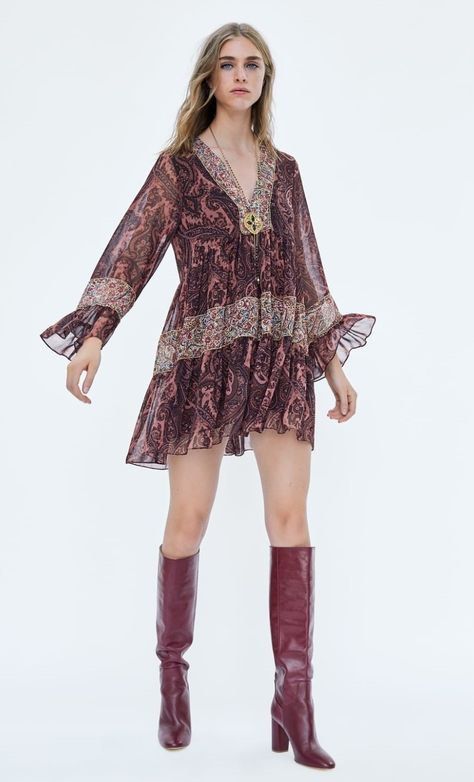 ZARA - Bohemian Mini Dress (Category: Dresses) located in Cavite. Submitted by hand.picked (Listing ID 1463453445, Image 2). Description: ZARA - Bohemian Mini Dress Size: XSmall Dimension: 18” Width / 31” Length Condition: Excellent.