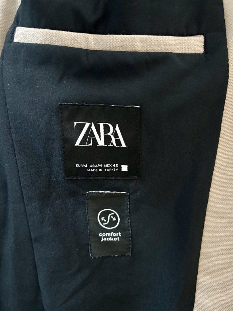 ZARA Beige Blazer (Category: Coats, Jackets and Outerwear) located in Makati City. Submitted by closet_by_mka (Listing ID 1463518406, Image 3). Description: ZARA Beige Blazer ✨ Only worn a few times — super good condition! Such a classic and versatile piece 🤎 Perfect for making any outfit look a little more polished without trying too hard. Sad to let this go but hoping it finds a new home! • Classic blazer cut • Notched lapel • Front pockets • 