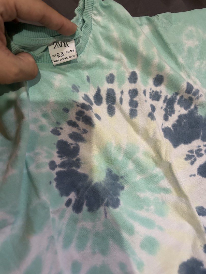 Zara Tie-dye shirt (Category: Babies & Kids Fashion) located in San Jose. Submitted by abbsc. (Listing ID 1463380558, Image 3). Description: Size 2-3y on tag.