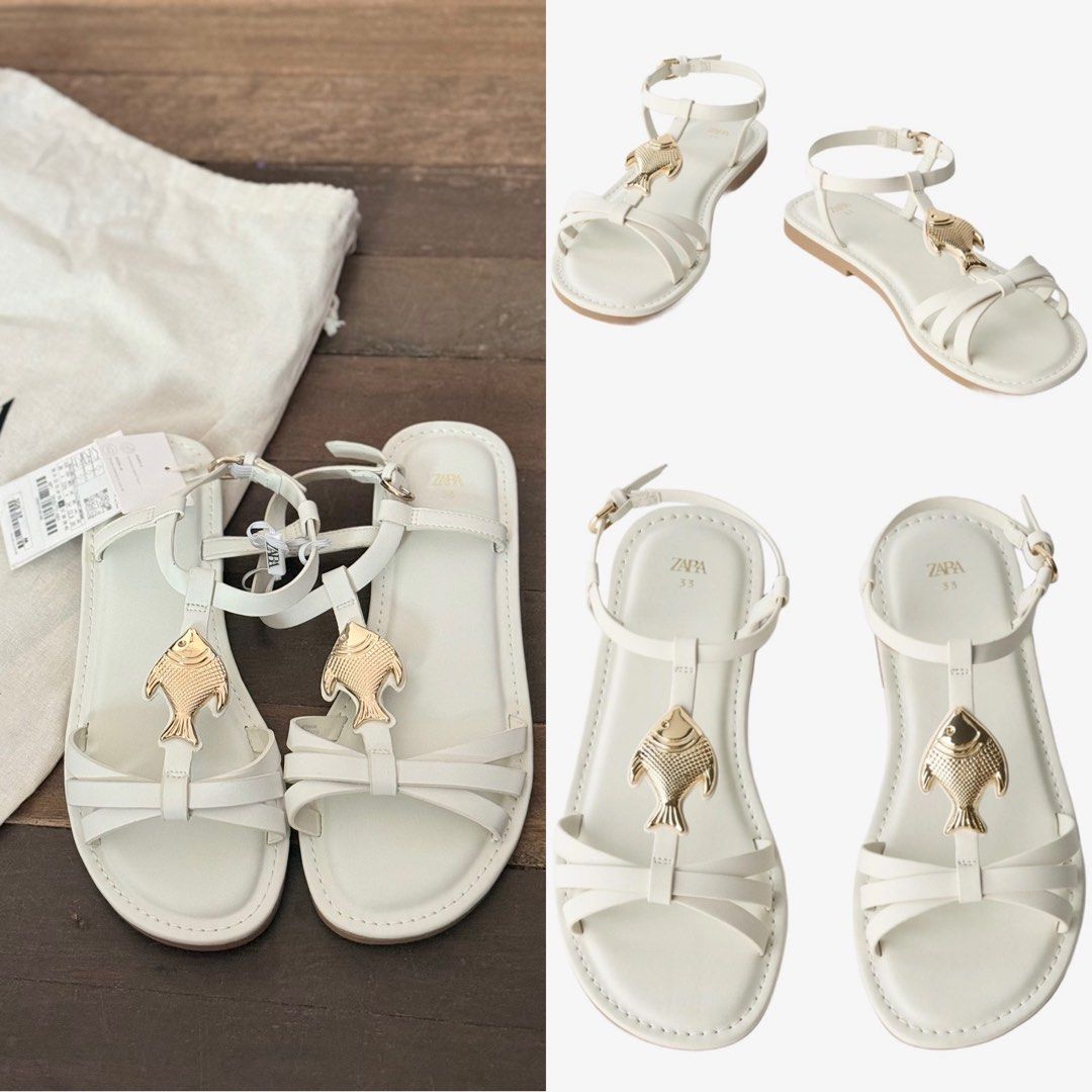BNWT Zara White Sandal size 36 (Category: Babies & Kids Fashion) located in Cebu City. Submitted by jad088 (Listing ID 1463343015, Image 1). Description: Bnwt Size 36 .