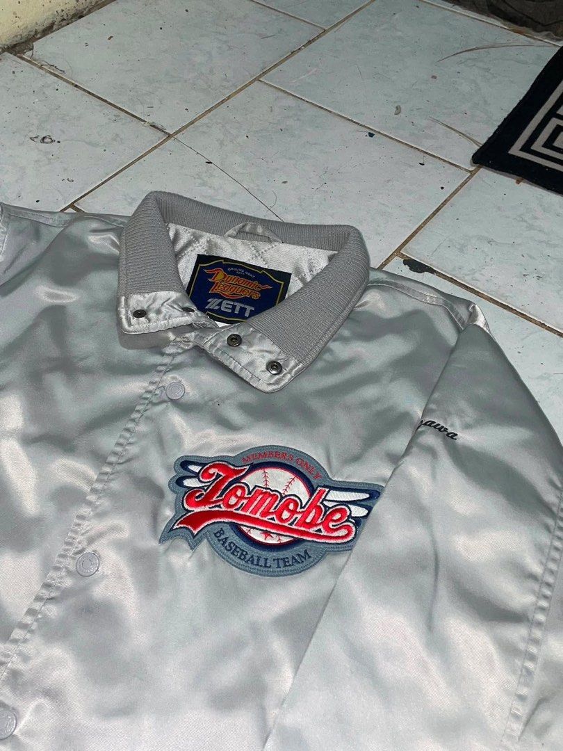 Zett Tomobe Baseball Team satin bomber jacket (Category: Coats, Jackets and Outerwear) located in Abucay. Submitted by thriftykiel.111 (Listing ID 1463394512, Image 3). Description: Cintage Baseball jacket.
