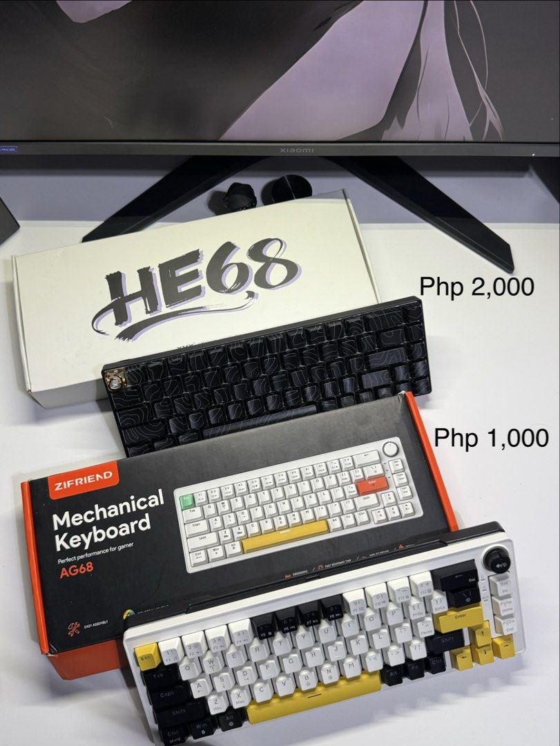 ZIFRIEND AG68 Mechanical Keyboard (Category: Computer Keyboard) located in Manila. Submitted by kinggg24 (Listing ID 1463349949, Image 1). Description: Clearing out some extra tech and accessories! Disclaimer for all items: • Items have been opened and tested once only. (BINUKSAN LANG PARA I-CHECK) WAG BURAUTIN Price indicated. • No warranty, returns, or after-sales guarantee will be provided. Fixed price. For pickup and delivery via Lalamove onl