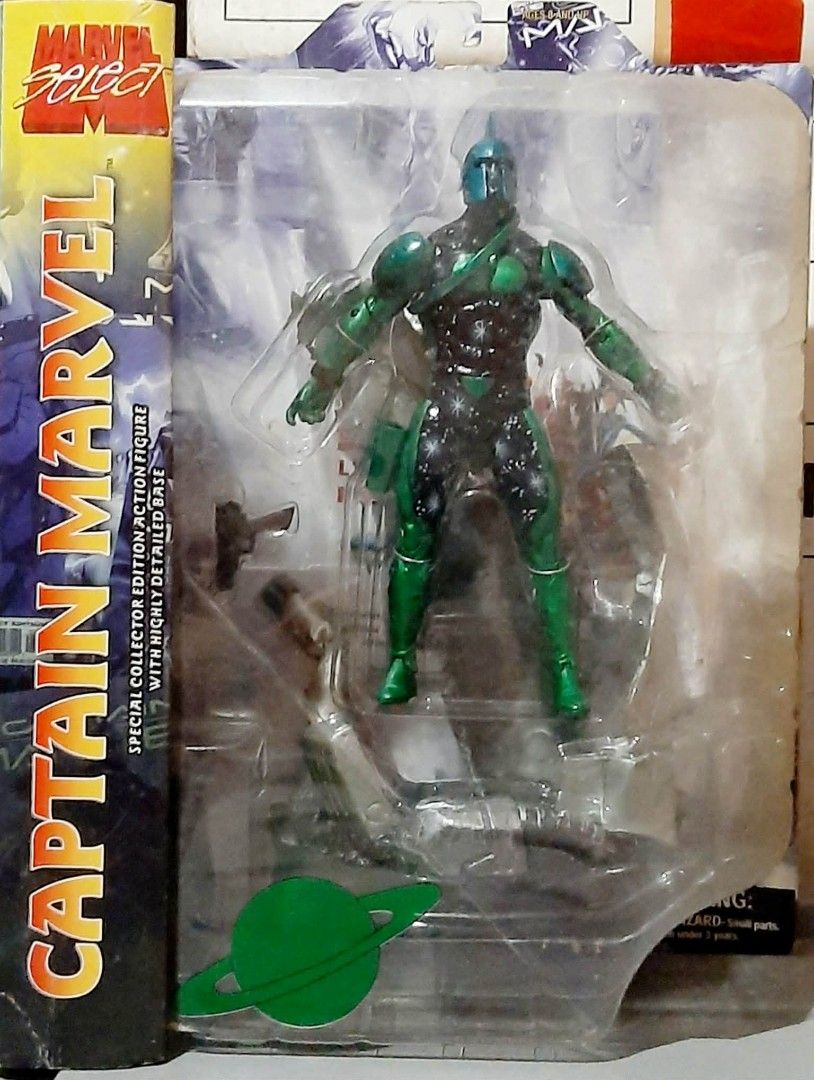 2008 Diamond Select Toys Marvel Select Classic Captain Marvel Action Figures (Category: Figurines & Statues) located in Liloan. Submitted by angelyneroberts_171329 (Listing ID 1459353072, Image 3). Description: FOR SALE 2008 Diamond Select Toys Marvel Select Classic Captain Marvel Action Figures DESCRIPTION : - Manufactured by Diamond Select Toys. - These figures were sculpted in a 7-inch scale (1:10 scale). - Captain Marvel (Mar-Vell in his clas