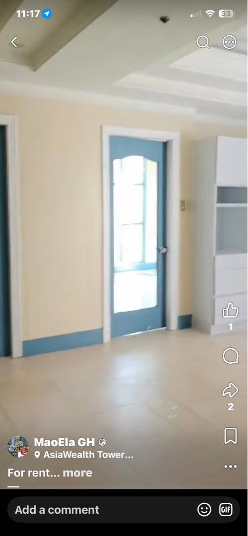 3bedroom plus maids room for rent (Category: Apartments & Condos) located in Pasay City. Submitted by braveforest_b47a7e (Listing ID 1463702585, Image 3). Description: - Spacious and newly renovated kitchen - Located in AsiaWealth Tower - Features white cabinets and countertops - Includes built-in gas stove and range hood - Ample storage with upper and lower cabinets - Tiled flooring throughout - Excellent natural light - Ready for occupancy -unf
