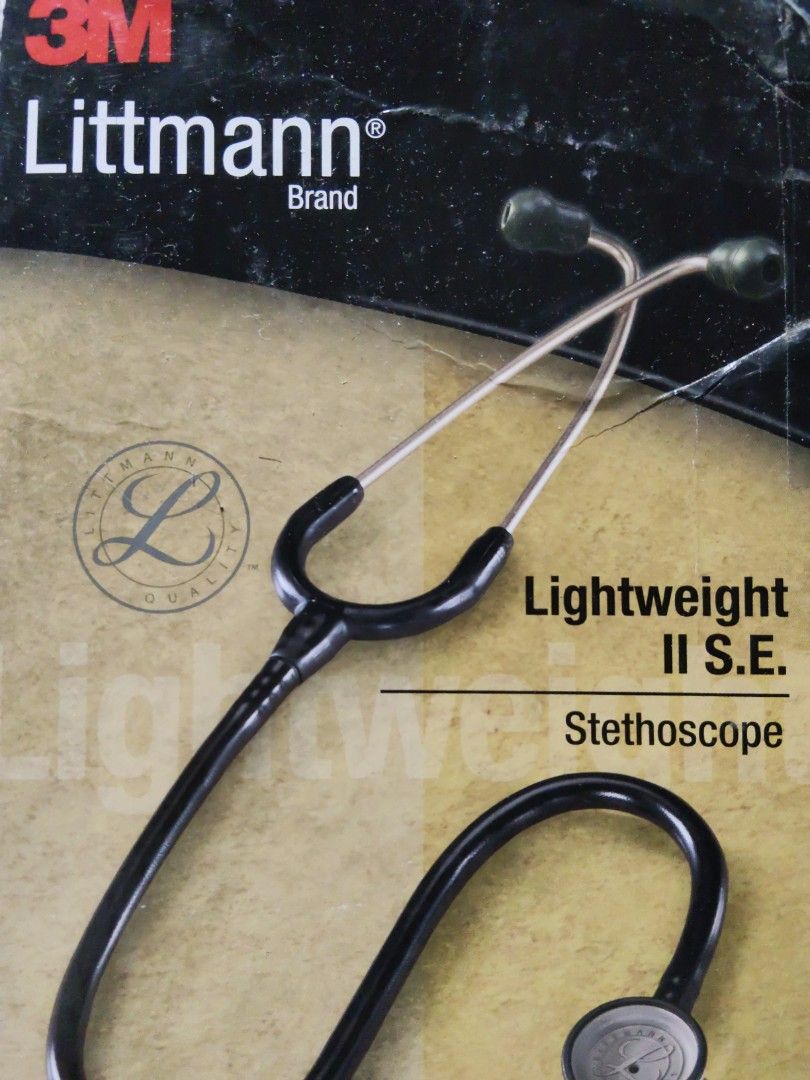 3M Littmann Lightweight II S.E. Stethoscope (Category: Medical Supplies & Tools) located in Quezon City. Submitted by letsgroove (Listing ID 1463737808, Image 1). Description: - Brand New 3M Littmann Lightweight II S.E. Stethoscope - Color: Black tubing and ear tips - Includes original packaging - Perfect for medical students and healthcare professionals - Lightweight and durable design for everyday use - Trusted Littmann quality for accurate aus