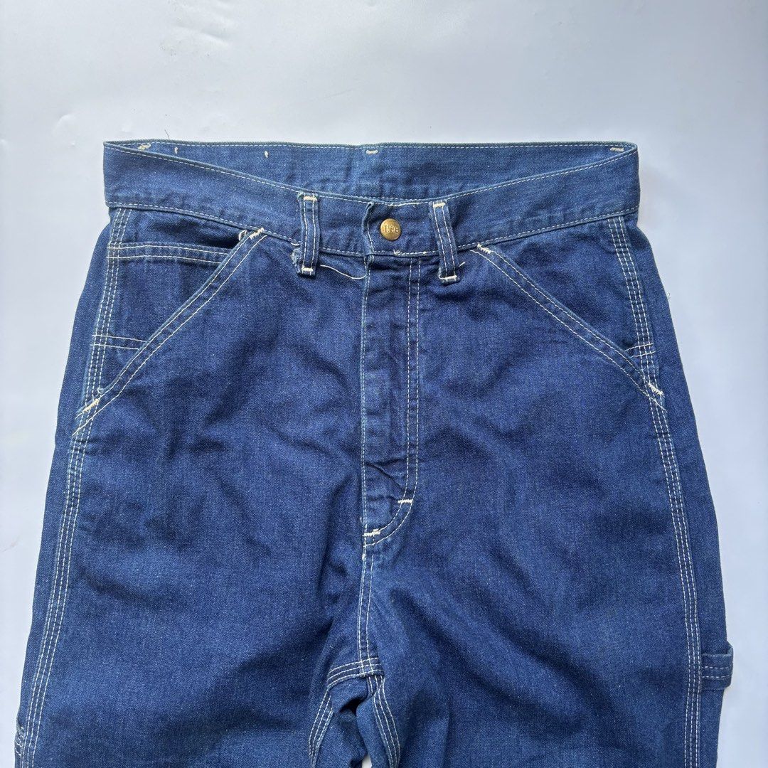 70s Lee Made In USA Carpenter Pants (Category: Jeans) located in Manaoag. Submitted by mayonaise.store (Listing ID 1463616236, Image 2). Description: 70s Lee Made In USA Carpenter Pants Waist 29 snug fit 30 Rise 12 Thigh 12 Inseam 29 Length 41 Leg Opening 9 Php 2,880 .