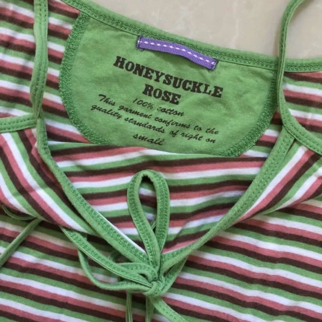 80s Striped Top (Category: Sleeveless) located in Naga. Submitted by yzzzh (Listing ID 1463648913, Image 2). Description: so cute esp with the tie! small on tag stretchable .