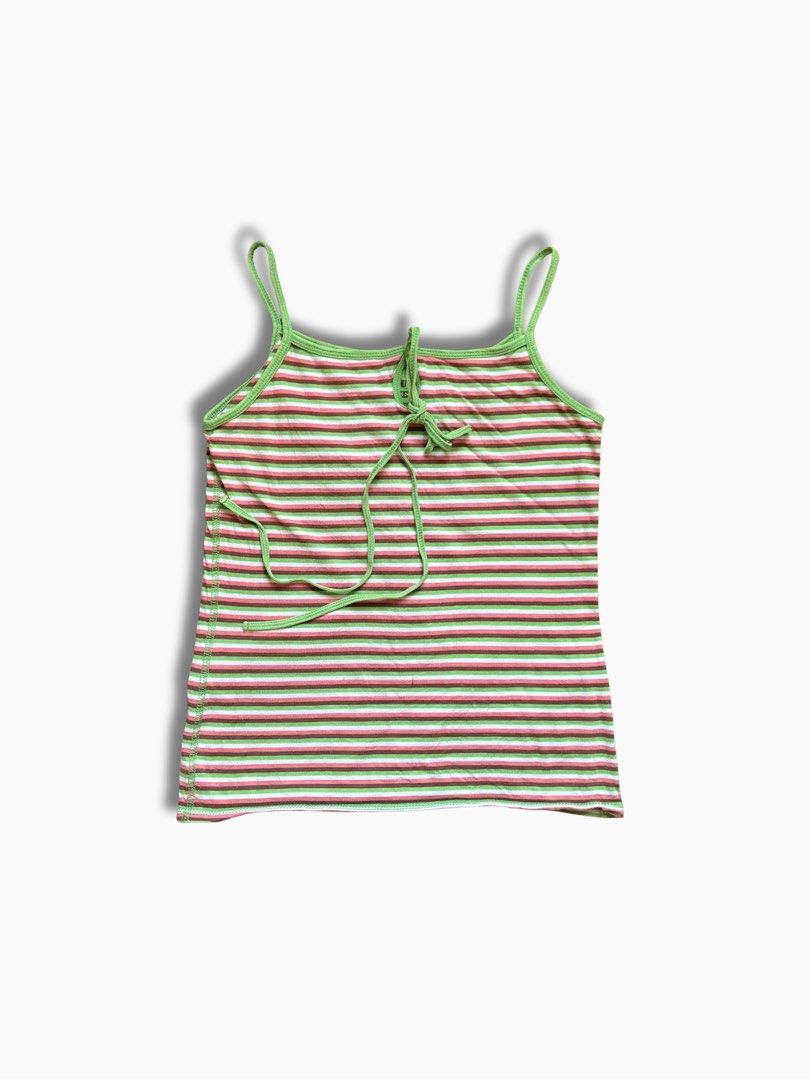 80s Striped Top (Category: Sleeveless) located in Naga. Submitted by yzzzh (Listing ID 1463648913, Image 1). Description: so cute esp with the tie! small on tag stretchable .