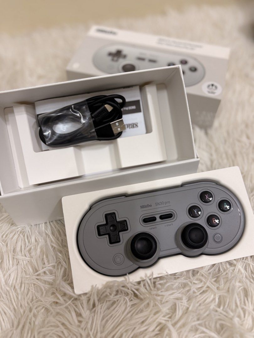 8BitDo SN30 Pro Bluetooth Game Controller (Category: Controllers) located in Kuala Lumpur. Submitted by doubledeepreloved (Listing ID 1463708708, Image 2). Description: ✨ Details: * 8BitDo SN30 Pro * Hall Effect Joysticks * Wireless Bluetooth * Rechargeable * Retro-style design * Compatible with Nintendo Switch, Windows, Android, Apple devices, Steam & Raspberry Pi 📦 Full set: * Controller * Original box * Original USB cable * Manual/documentati