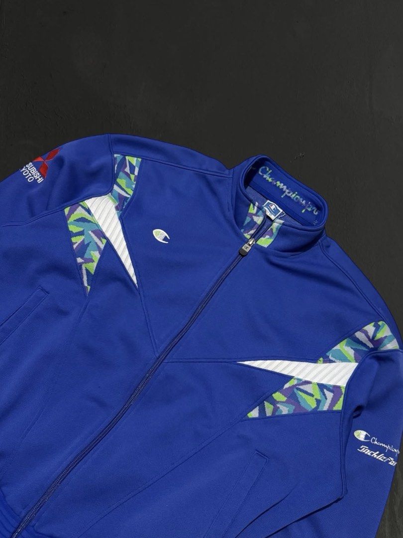 90’s Champion track jacket (Category: Coats, Jackets and Outerwear) located in Las Pinas. Submitted by thrftmnl. (Listing ID 1463674011, Image 2). Description: 90’s Champion track Jacket Size: M-L Dimes Width: 24 Length: 25 Issue/s: none .