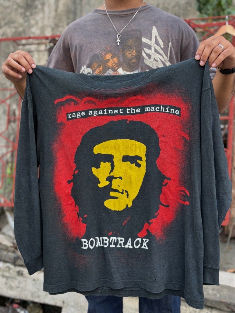 90s Rage Against The Machine Bombtrack boot LS (Category: Tshirts & Polo Shirts ) located in Leyte. Submitted by to.the.other.side (Listing ID 1463597153, Image 2). Description: Rare 90s Rage Against The Machine “Bomb track”💣 euro boot.💥 :Good Large W 22.5 L 27.5 : sunfaded// pinholes// minimal distress// 40,000 php Free ship if claim.