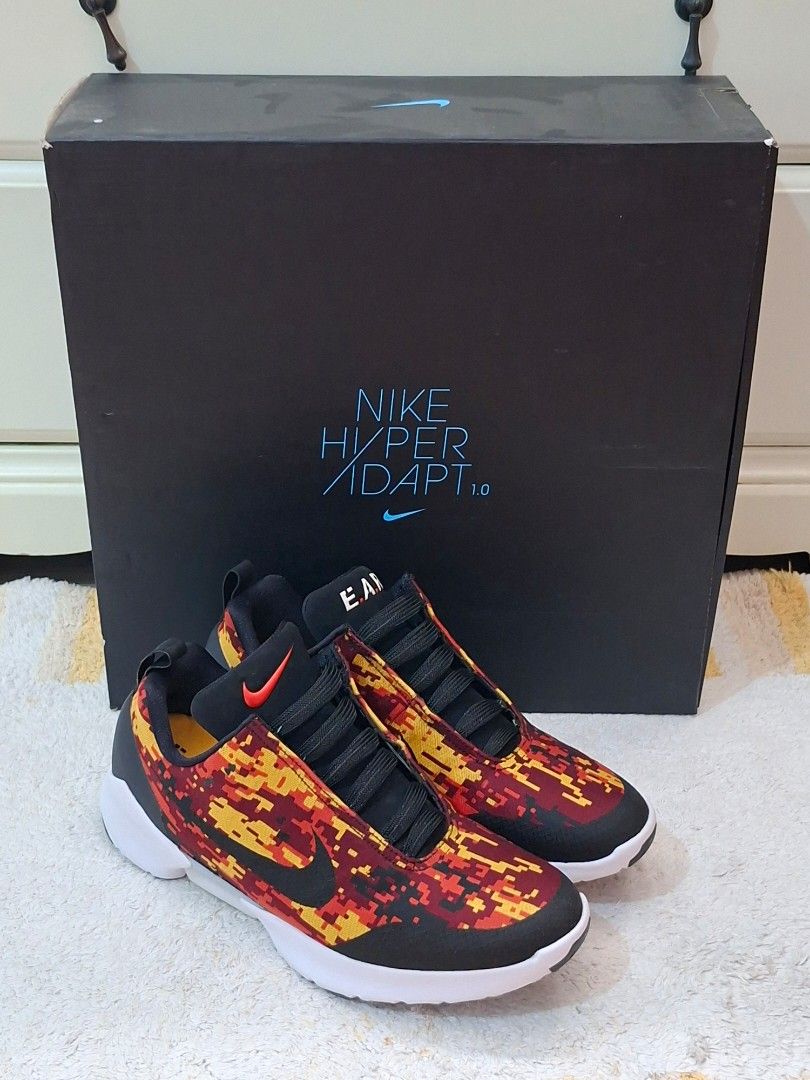 🔴 Nike HyperAdapt 1.0 “Team Red” (Category: Sneakers) located in Taguig. Submitted by authprelovedonlineshop2 (Listing ID 1463631609, Image 1). Description: ### 🔴 Nike HyperAdapt 1.0 “Team Red” **🔥 Rare Collector’s Item!** - **Model:** HyperAdapt 1.0 “Team Red” - **Size: US 11** - **BNDS — Brand New Deadstock** - **With original box** - ⚠️ **Charger not included** - Auto-lacing system is functional, but the **battery is drained** - Still weara