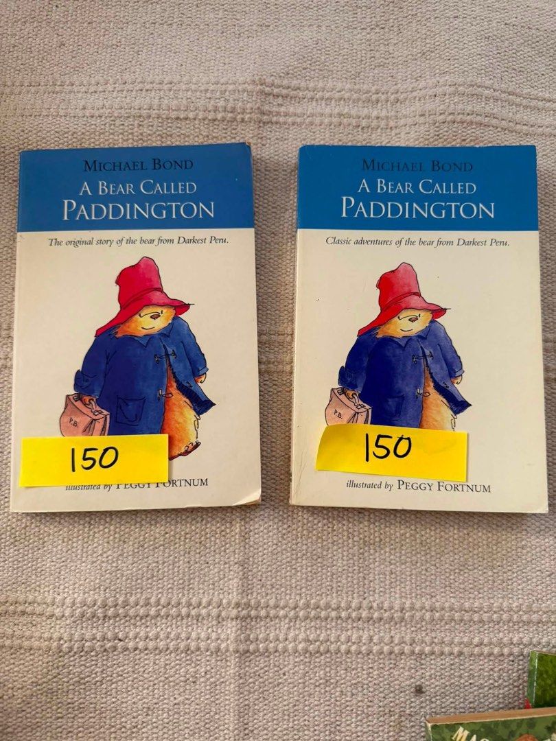 A Bear Called Paddington Books by Michael Bond (Category: Children's Books) located in Puerto Princesa. Submitted by jet_izkool (Listing ID 1463600575, Image 1). Description: - Two books featuring the beloved Paddington Bear by Michael Bond. - Includes the original Paddington story. - Features classic Paddington adventures. - Beautifully illustrated by Peggy Fortnum. - Price: P150 per book..