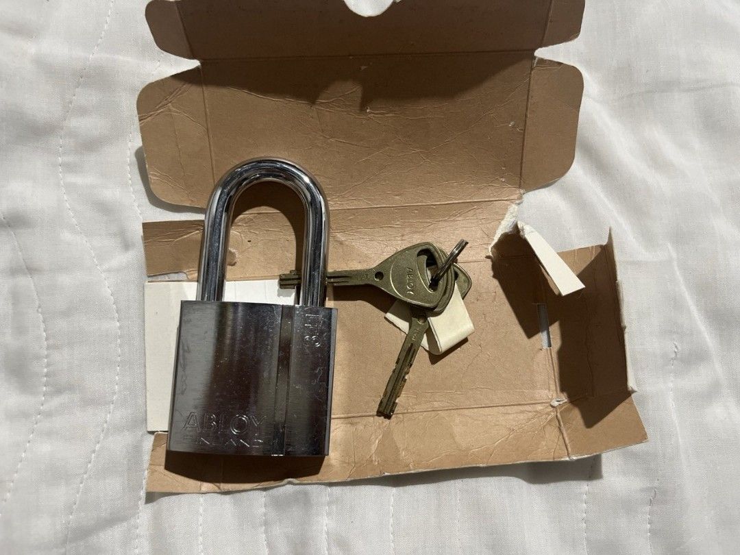 ABLOY Padlock PL341/50 with Keys (Category: Locks, Doors & Gates) located in Quezon City. Submitted by chicberry (Listing ID 1463605196, Image 1). Description: - Genuine ABLOY padlock, model PL341/50 - Comes with 3 original keys - Padlock and keys are in good working condition - Ideal for securing valuables and property.