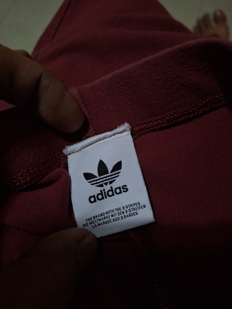 Adidas Burgundy Leggings (Category: Activewear) located in Mabalacat. Submitted by jhaycore05 (Listing ID 1463687198, Image 3). Description: Legit adidas Women's High-Rise 3-Stripes Tights / Leggings in the highly sought-after "Mystery Red" colorway (Style Code: FH7557). Super beautiful deep burgundy/maroon shade with crisp white side stripes. High-waisted construction provides total midsection support—perfect for gym classes, running, yoga, or e