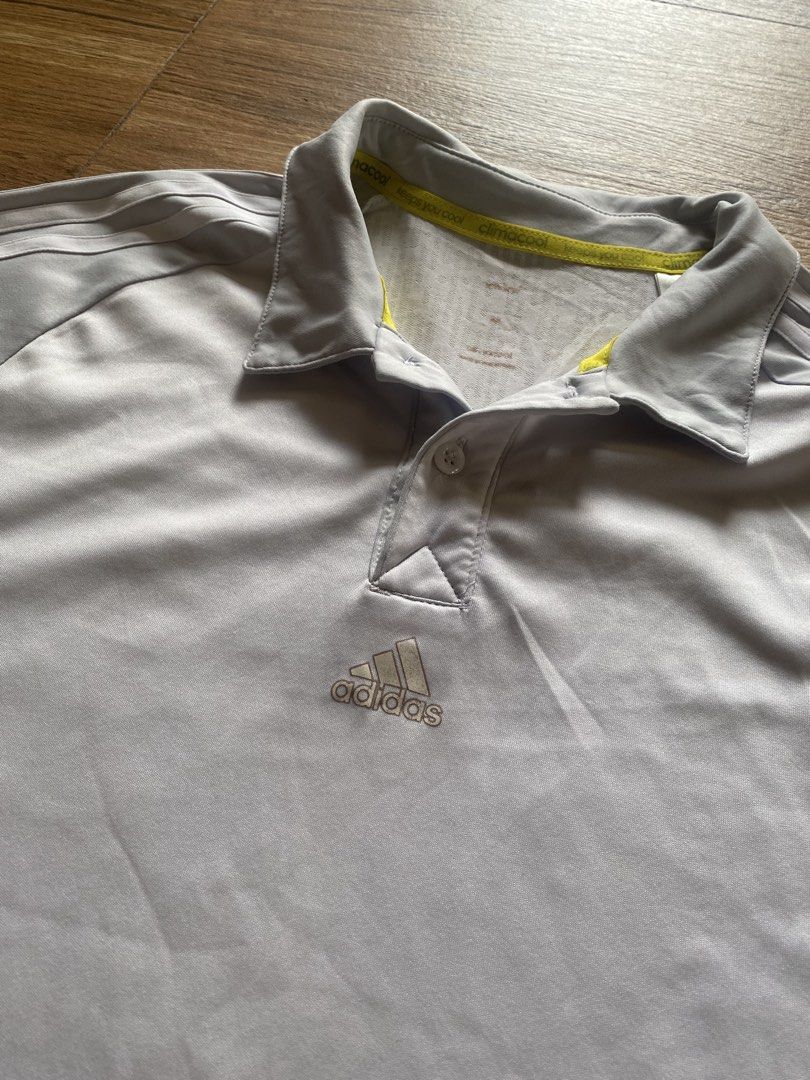 Adidas ClimaCool Polo Shirt (Category: Tshirts & Polo Shirts ) located in Imus. Submitted by nnitzzuj (Listing ID 1463603548, Image 2). Description: Vintage Adidas Climacool Polo Shirt Good condition Perfect for sports activities preskong presko Measurements (inches, flat lay) Width - 19 in Length - 25.5 in.