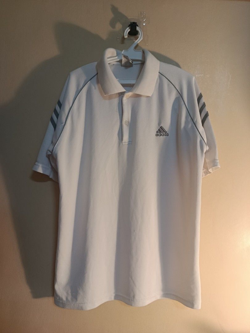 Adidas Performance Textured Polo Shirt (Category: Tshirts & Polo Shirts ) located in Quezon City. Submitted by eldridge12 (Listing ID 1463702686, Image 1). Description: 📌small dark spot last slide unisex! color: 10/10 condition: 8/10 mop: gcash/maya/maribank + sf! pm for dimes!.
