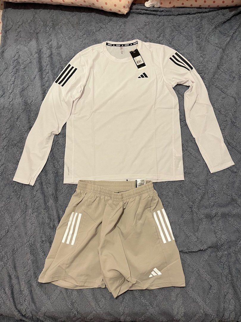 Adidas Running Outfit (Category: Activewear) located in Manila. Submitted by trying2bbttr (Listing ID 1463685302, Image 1). Description: Brand new Longsleeves - 21x29 Large Shorts available Medium & Large 1.5k each.
