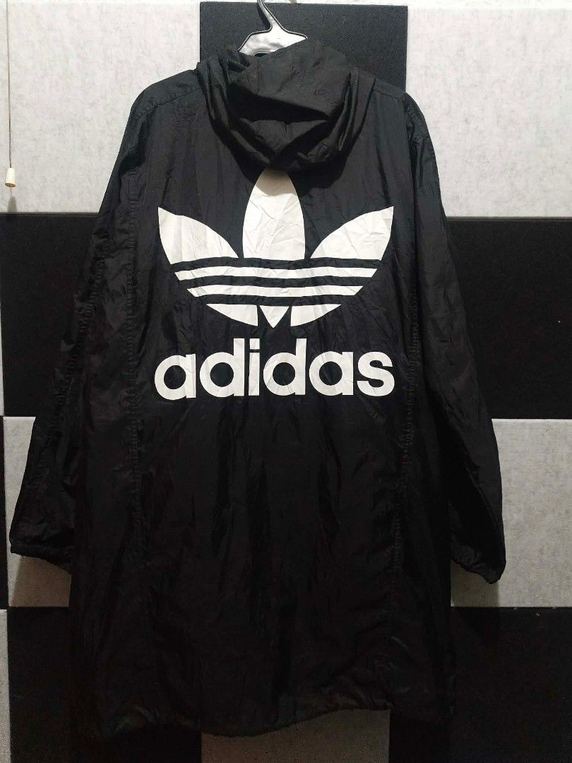 Adidas trefoil hoodie (Category: Coats, Jackets and Outerwear) located in Dasmarinas. Submitted by crlwky (Listing ID 1463582626, Image 3). Description: adidas trefoil water resistant raincoat size xs long coat excellent condition no issue on print/buttons .