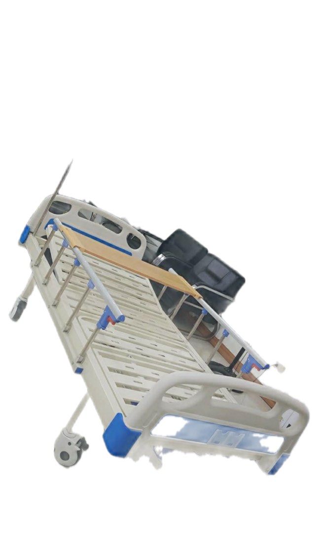 Adjustable Hospital Bed with Rails and Wheels (Category: Medical Supplies & Tools) located in Manila. Submitted by skykvibes (Listing ID 1463724826, Image 3). Description: - Adjustable hospital bed for customized comfort. - Safety side rails included for enhanced security. - Equipped with wheels for effortless mobility. - Sturdy and comfortable bed frame. - Ideal for home healthcare or medical facilities. - Feel free to ask any questions! -comple