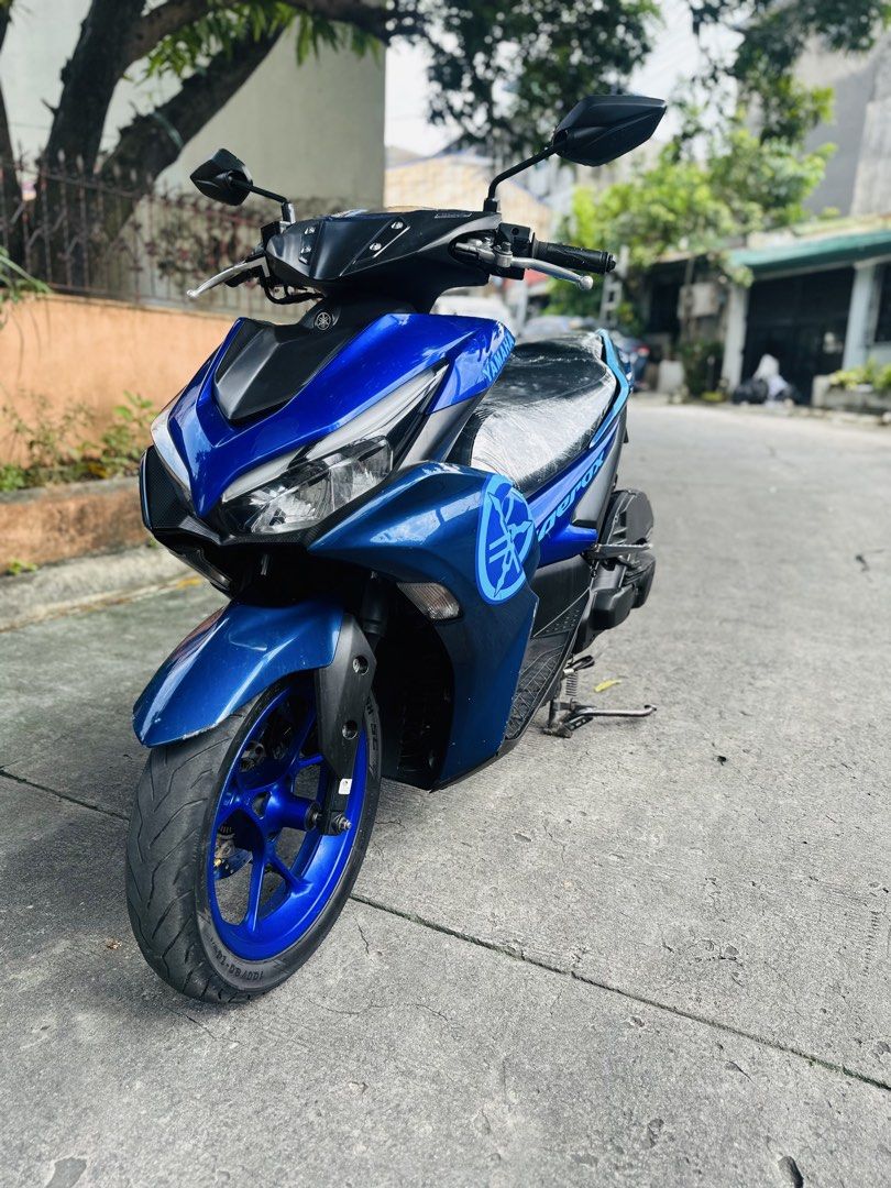 aerox v2 2023 (Category: Motorbikes for Sale) located in Quezon City. Submitted by ellareyesem (Listing ID 1463601400, Image 1). Description: all stock engine 16k plus odo complete orig papers regstred loc novaqc.