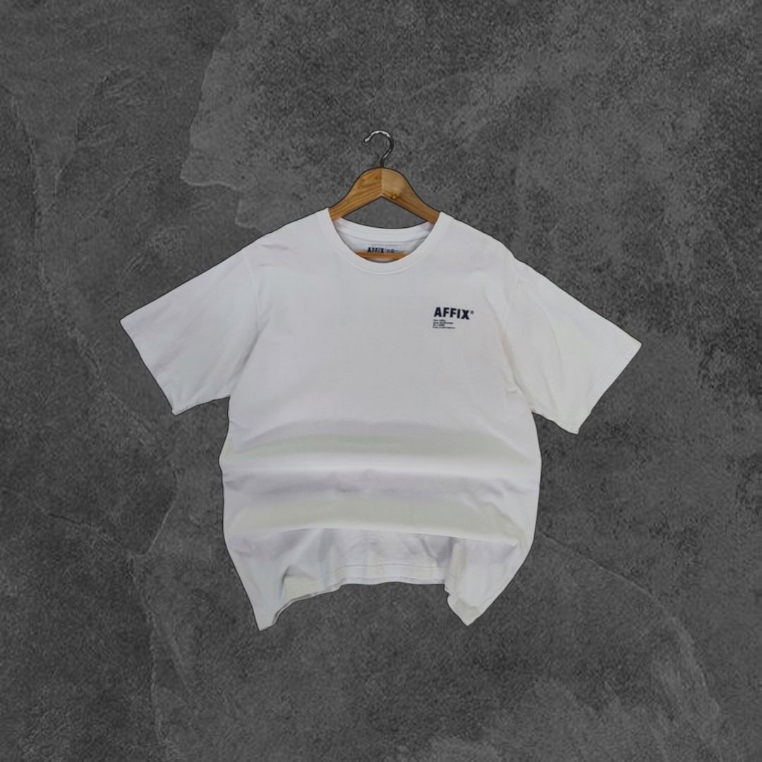 AFFIX Tee Utility Work (Category: Tshirts & Polo Shirts ) located in Naic. Submitted by dreamhighofficial (Listing ID 1463650162, Image 1). Description: 👕 AFFIX Tee Utility Work ✨ Condition: 8.5/10 — In Good Condition - Minimal Stains (Not visible when worn) 📏 Measurements: 22 " Width | 28" Length 💸 Price: ₱500 + Shipping Fee 🚚 Mode of Delivery: J&T (Shipping starts ₱60–₱200 depending on location, quantity & weight) 💰 Payment Method: GCash O
