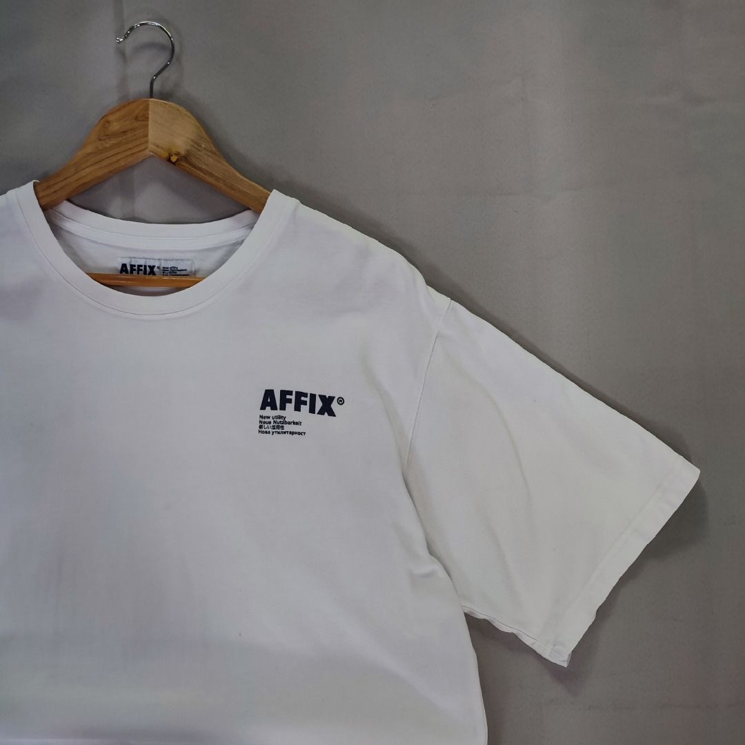 AFFIX Tee Utility Work (Category: Tshirts & Polo Shirts ) located in Naic. Submitted by dreamhighofficial (Listing ID 1463650162, Image 3). Description: 👕 AFFIX Tee Utility Work ✨ Condition: 8.5/10 — In Good Condition - Minimal Stains (Not visible when worn) 📏 Measurements: 22 " Width | 28" Length 💸 Price: ₱500 + Shipping Fee 🚚 Mode of Delivery: J&T (Shipping starts ₱60–₱200 depending on location, quantity & weight) 💰 Payment Method: GCash O